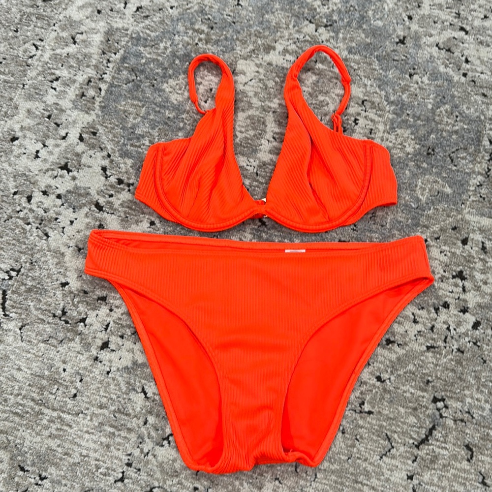 Neon Orange underwire bikini